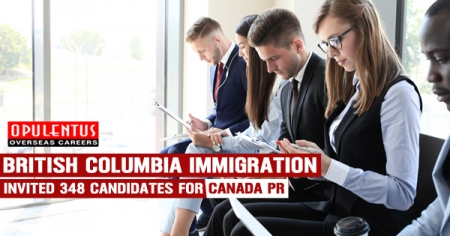 British Columbia Immigration Invited 348 Candidates for Canada PR