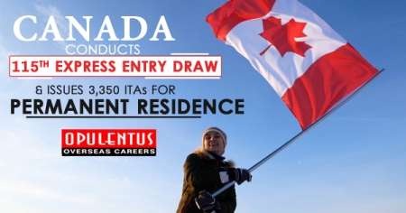 Canada invited 3,350 candidates in the Express Entry candidates to seek permanent residence in Canadian in the draw of April 17. The cut-off score was 451.